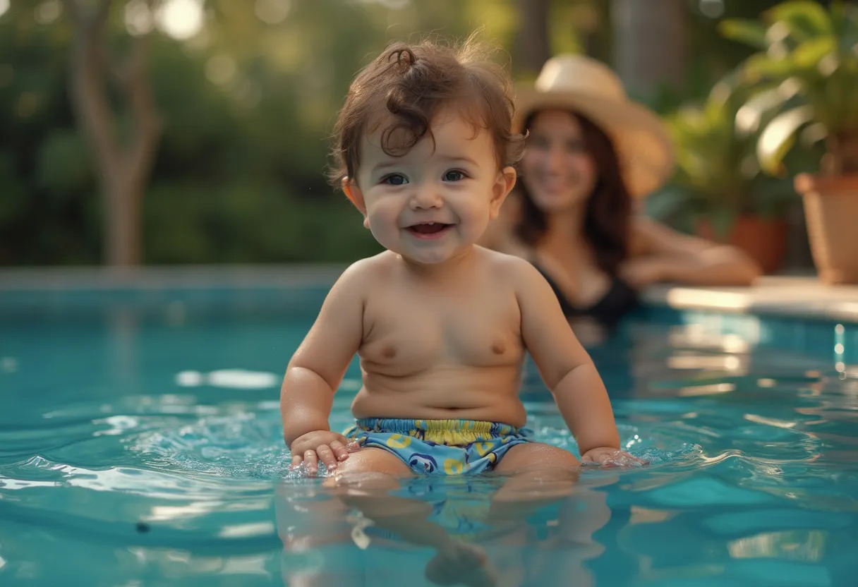 bébé piscine couche maillot de bain